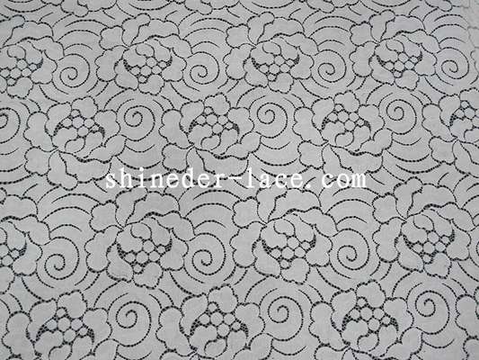 Comfortable And Breathy Cotton Nylon Lace Fabric Delicate Floral Pattern For Clothing SYD-0171-1