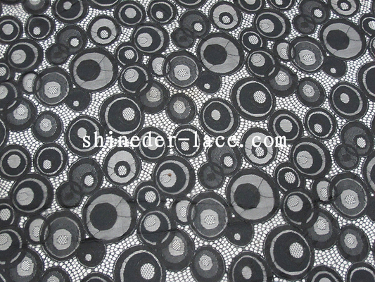 Lovely Round Design Cotton Nylon Lace Fabric Good Skin/Breathable For Clothing SYD-0175