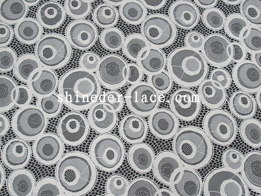 Lovely Round Design Cotton Nylon Lace Fabric Good Skin/Breathable For Clothing SYD-0175