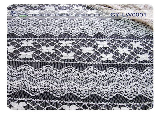 Dress Cotton Nylon Lace Fabric Eco Friendly 30% Nylon 70% Cotton CY-LW0001