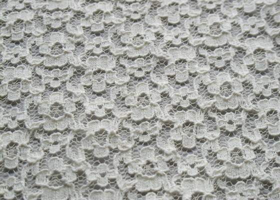Shrink-Resistant Cotton Nylon Lace Fabric Comfortable 150cm Width CY-LW0148
