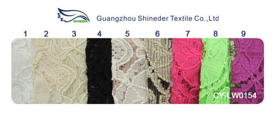 Shrink-Resistant Cotton Nylon Lace Fabric , Geometric Flower Fabric CY-LW0154