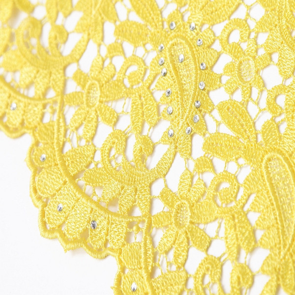 F50264 customizable 51-52&quot; polyester dress making guipure embroidered lace fabric for sale