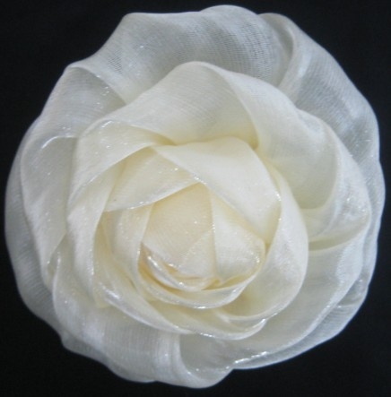3D artificial chiffon Artificial Flower Corsage with pin for wedding garment
