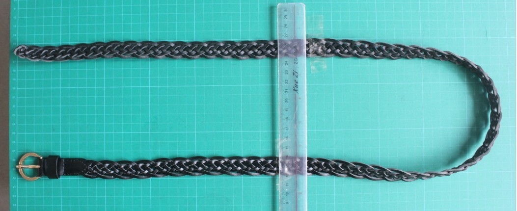 Custom Hand - make cloth belts for women , 2 cm PU braided wire mesh belt