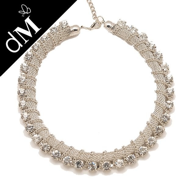 Diy bead necklace designs rhinestone handcrafted necklaces costume jewellery (JNL0131)