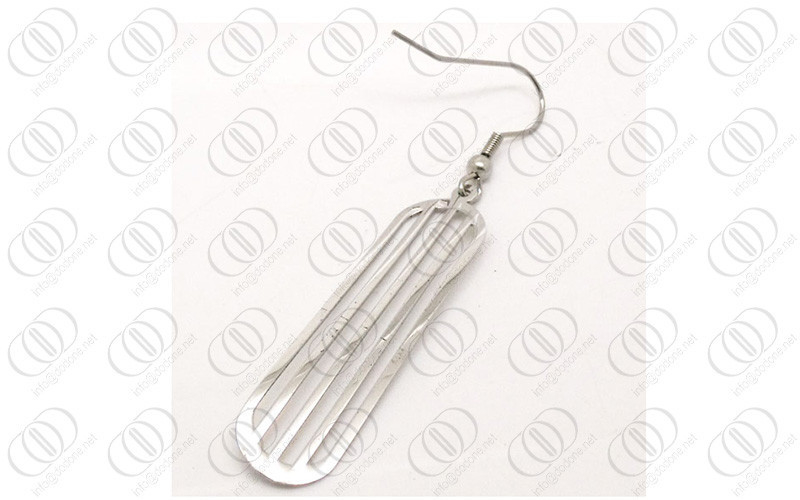 Full Polished Stainless Steel Lines Big Fashion Earrings for Women