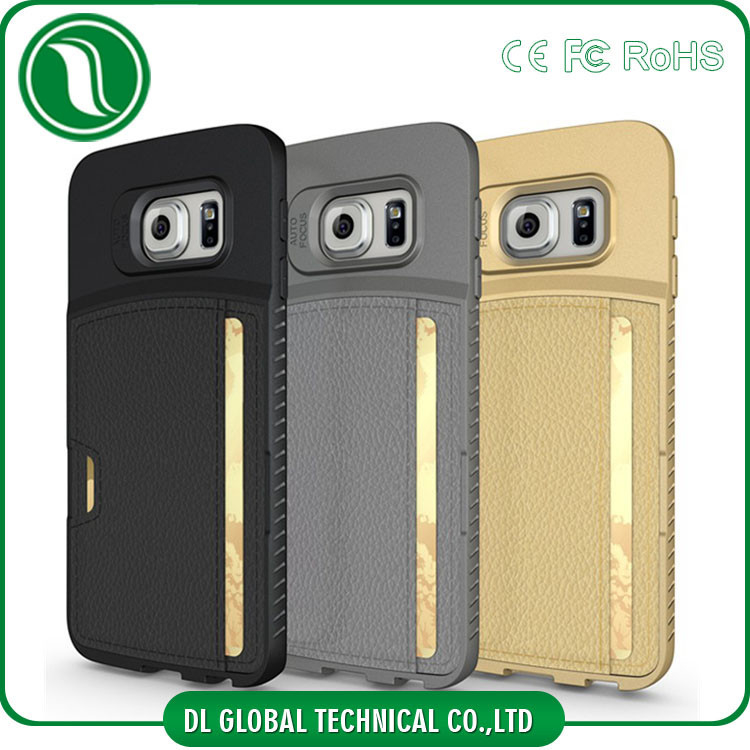 Light Weight Custom Leather Cell Phone Cases for Samsung Galaxy S6