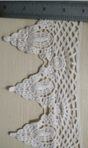 Off White Cotton Decorative Lace Trim Chantilly Lace Fabric 15cm
