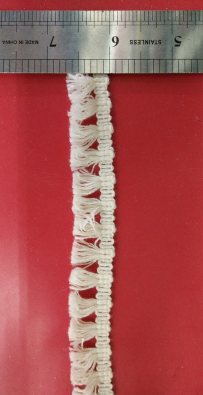 Sparse Short Fringe Decorative Lace Trim , Vintage Lace Trim