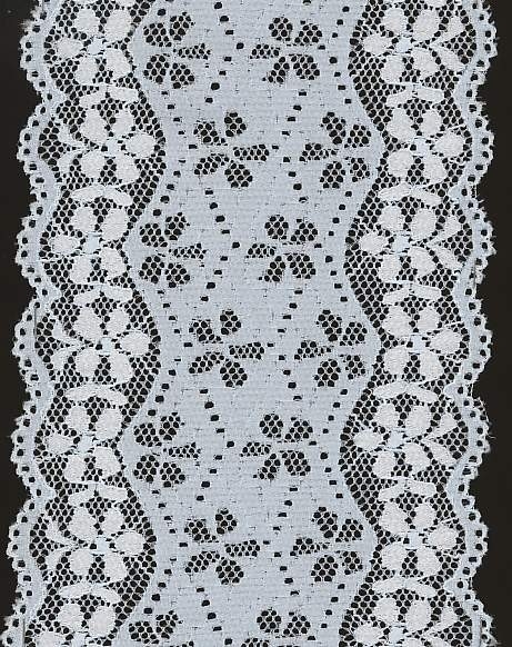 Double  Flower Decorative Lace Trim  in White with10cm Flower Pattern in Eco-Friendly
