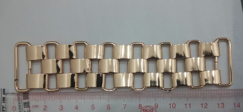 Plating Metal bar chain metal trim , cloth belts for men / women