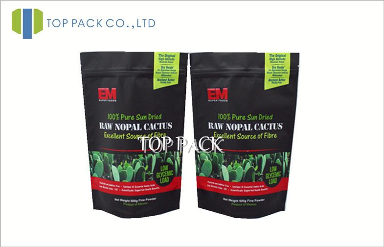 Custom Zipper Foil Stand Up Zip Pouch For Protein Powder 250g 500g 1000g