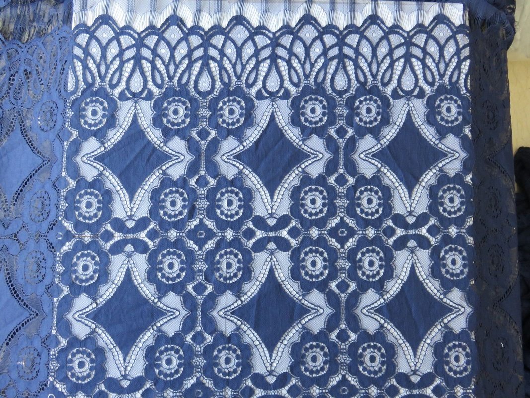 Beautiful Geometric  Nylon  Cotton lace fabric SYD-0311Q