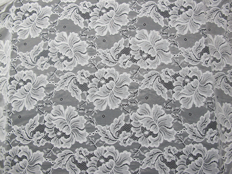 Custom Digital Nylon Embroidery Lace Fabric Flower Design For Dressmaking