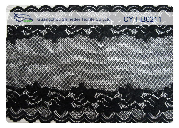 Fashion 100% Nylon Lace Fabric , OEM / ODM Custom Service Offer CY-HB0211